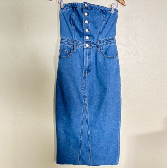 Sincerely Jules strapless denim dress - Picture 8 of 11